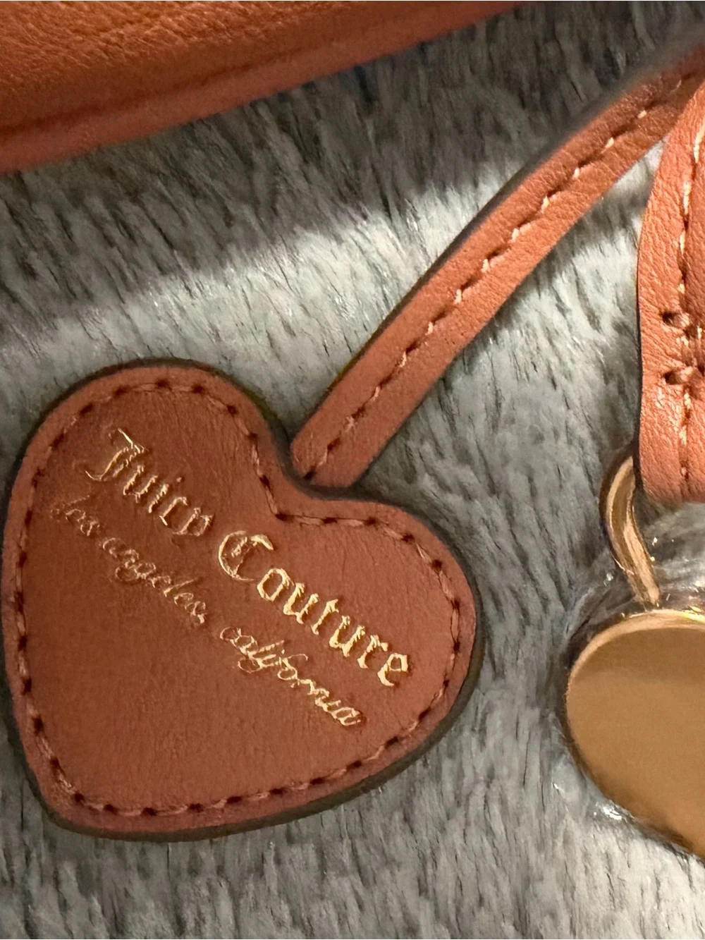 Juicy Couture cinnamon Leather Hobo with Gold Accents
